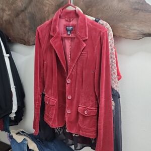 Red Velvet Blazer